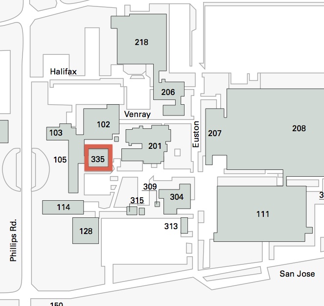 Location of building 335